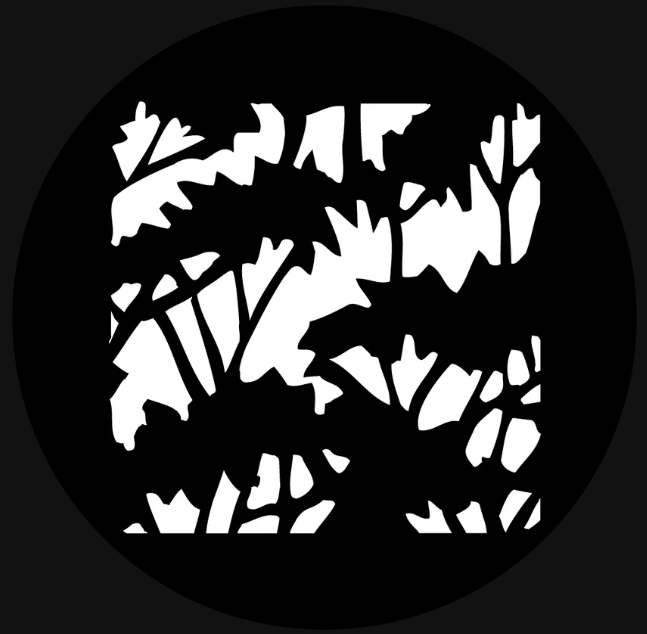 Apollo (1301) Tiling Leaves Forest Steel Gobo