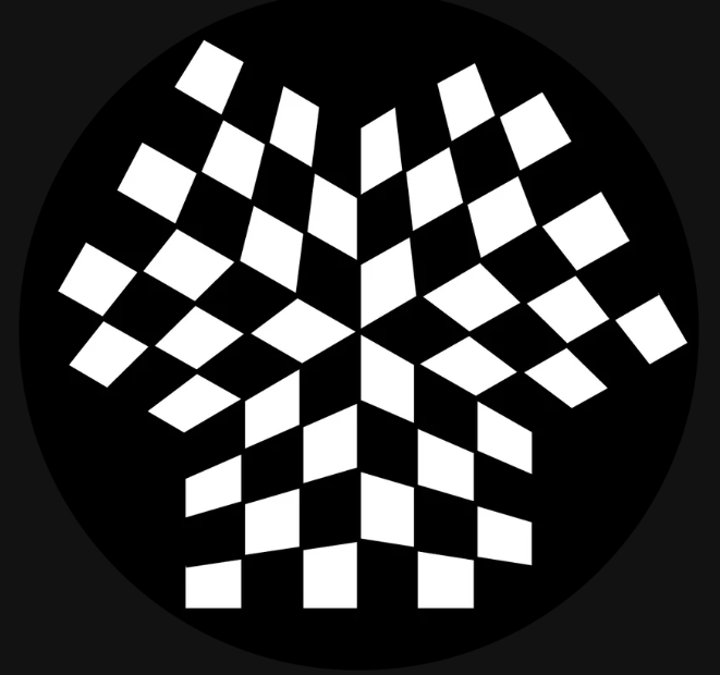 Apollo (1998) Triple Checkers Steel Gobo