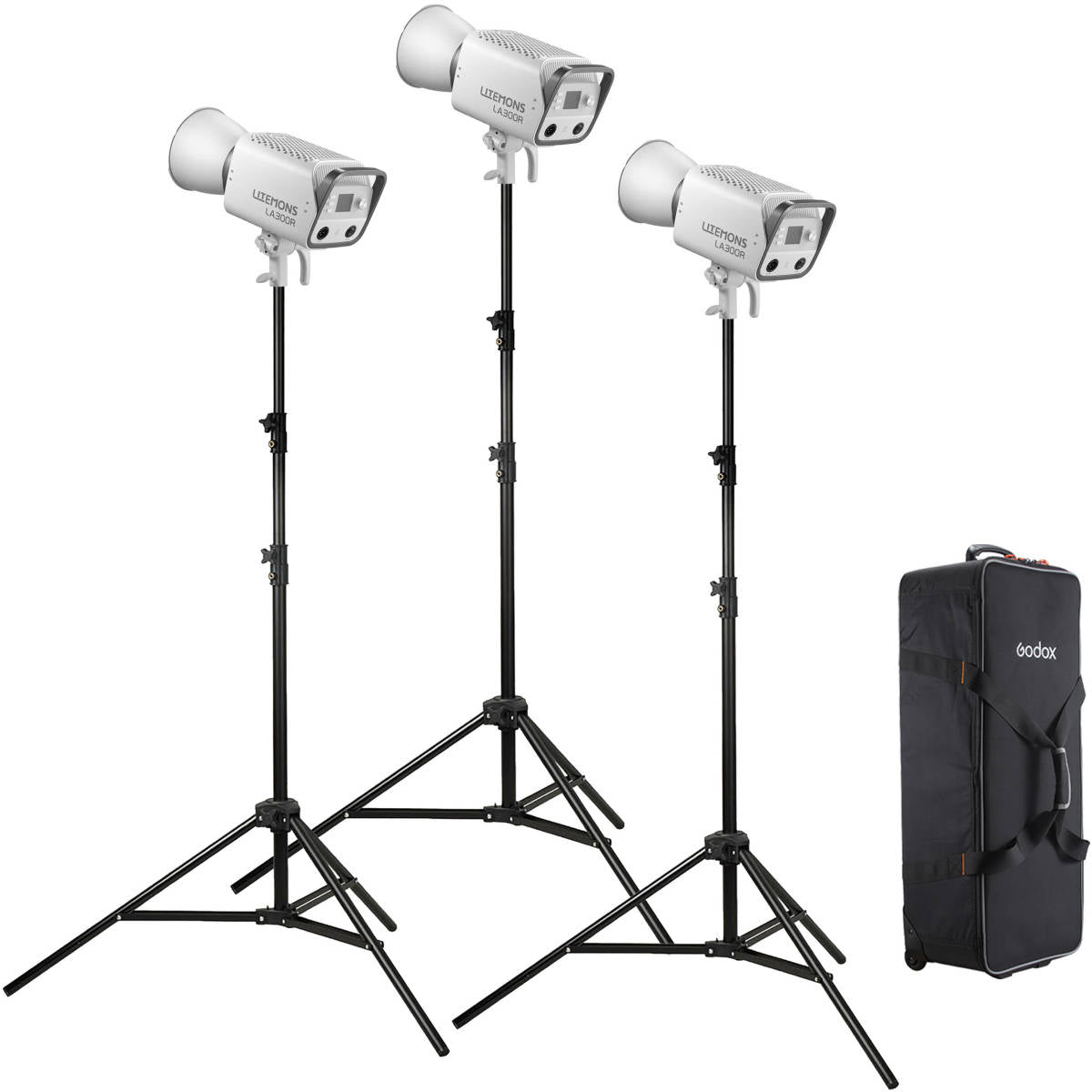 Godox Litemons LA300R RGB LED Light 3-Light Kit with Case
