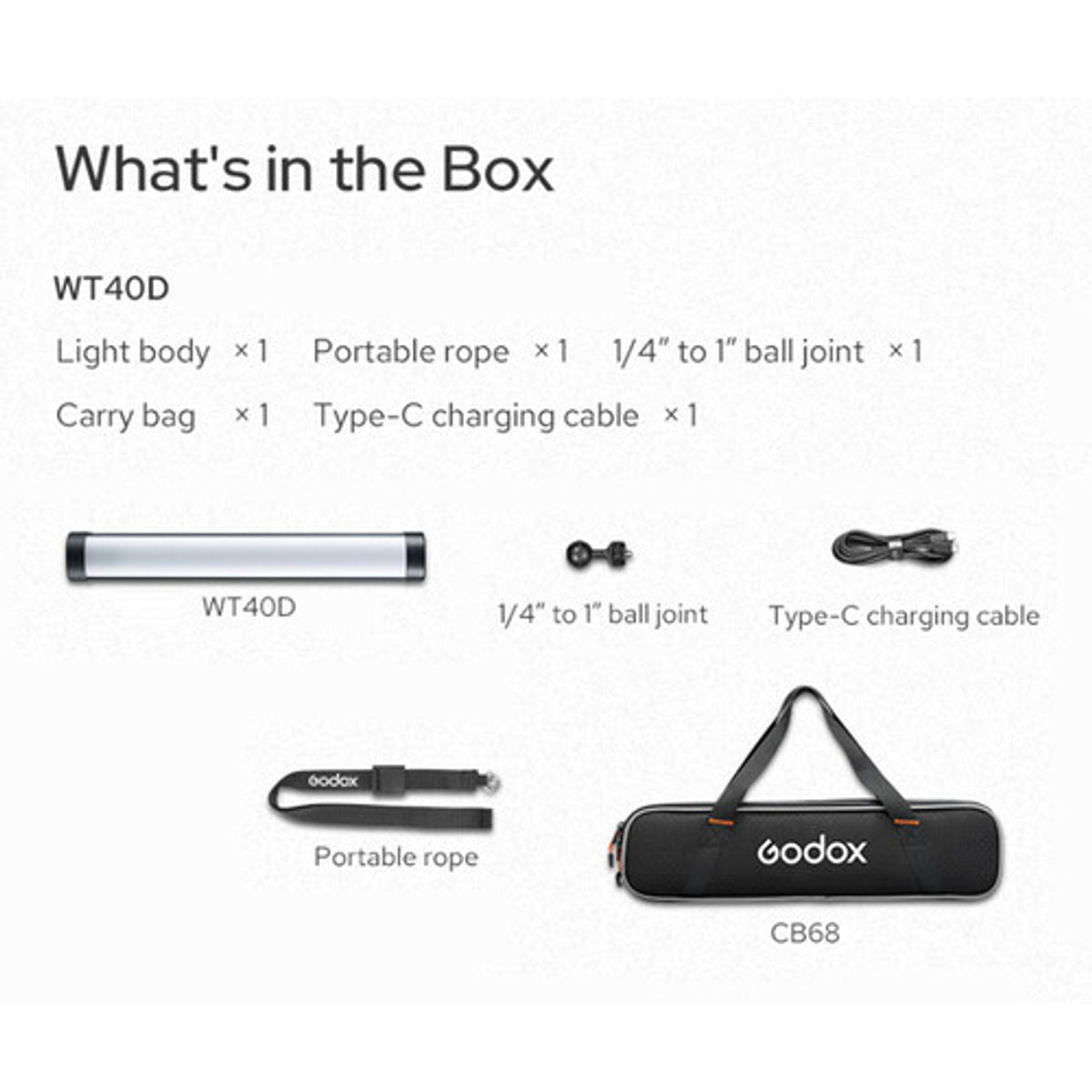 Godox WT40D Daylight Waterproof Tube Light