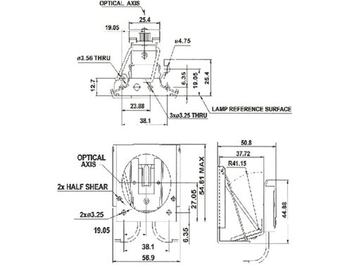 Mitronix G82FR/12" (GX5.3, GY5.3) Socket
