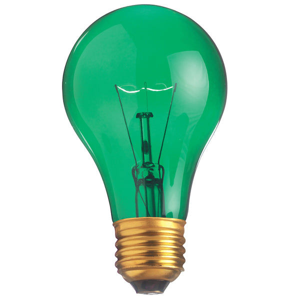 Satco S6081 - 25W Transparent Green Household Bulb