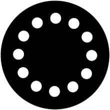 Apollo (2040) Dots in Circle Medium Steel Gobo