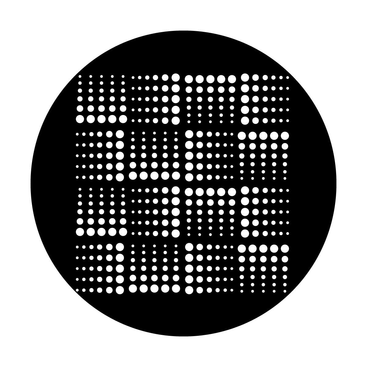 Apollo (2268) Geometric Dots Steel Gobo