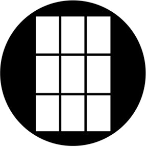 Rosco 78486 3x3 tall Steel Gobo