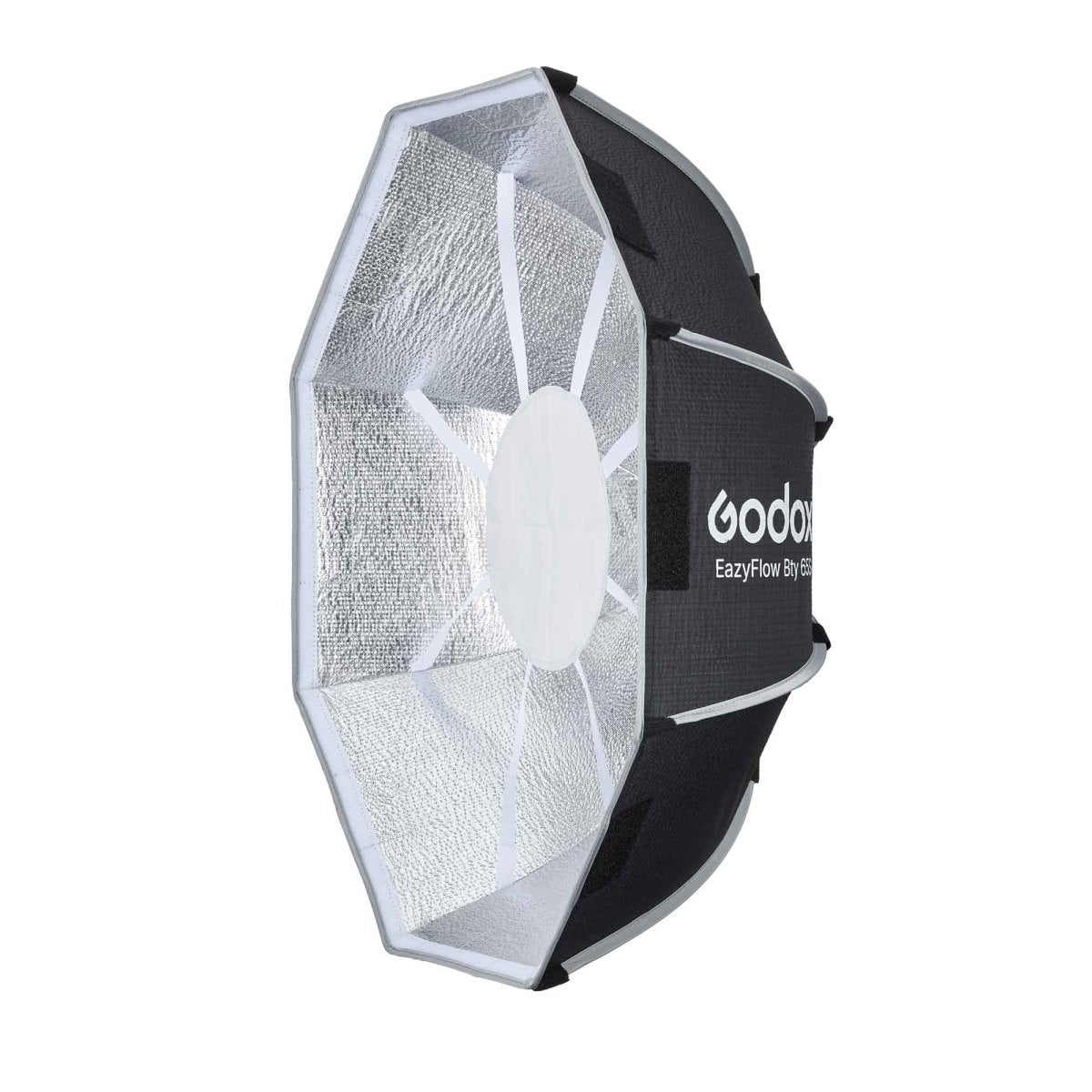 Godox EazyFlow Quick Setup Octa Beauty Dish Softbox with Bowens Mount (65 cm, Inner Silver)