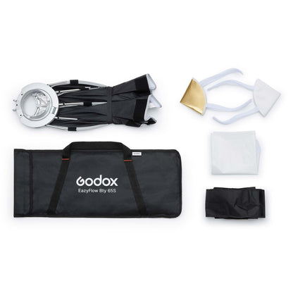Godox EazyFlow Quick Setup Octa Beauty Dish Softbox with Bowens Mount (65 cm, Inner Silver)