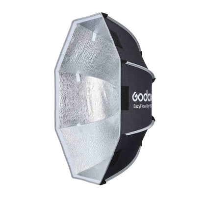 Godox EazyFlow Quick Setup Octa Beauty Dish Softbox with Bowens Mount (65 cm, Inner Silver)