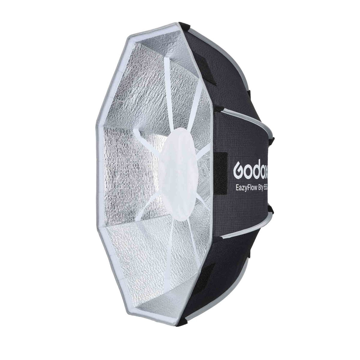 Godox EazyFlow Quick Setup Octa Beauty Dish Softbox with Bowens Mount (65 cm, Inner Silver)