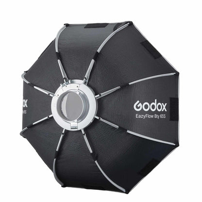 Godox EazyFlow Quick Setup Octa Beauty Dish Softbox with Bowens Mount (65 cm, Inner Silver)