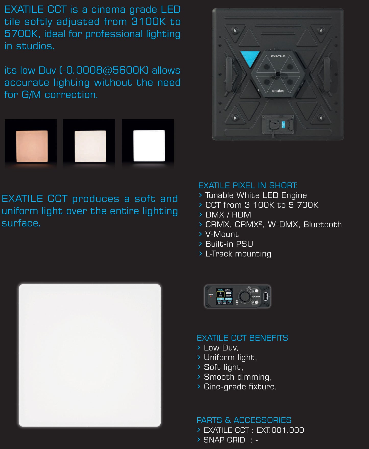 Exalux Exatile CCT 24inch 3100K to 5700K LED Matrix (5 available)