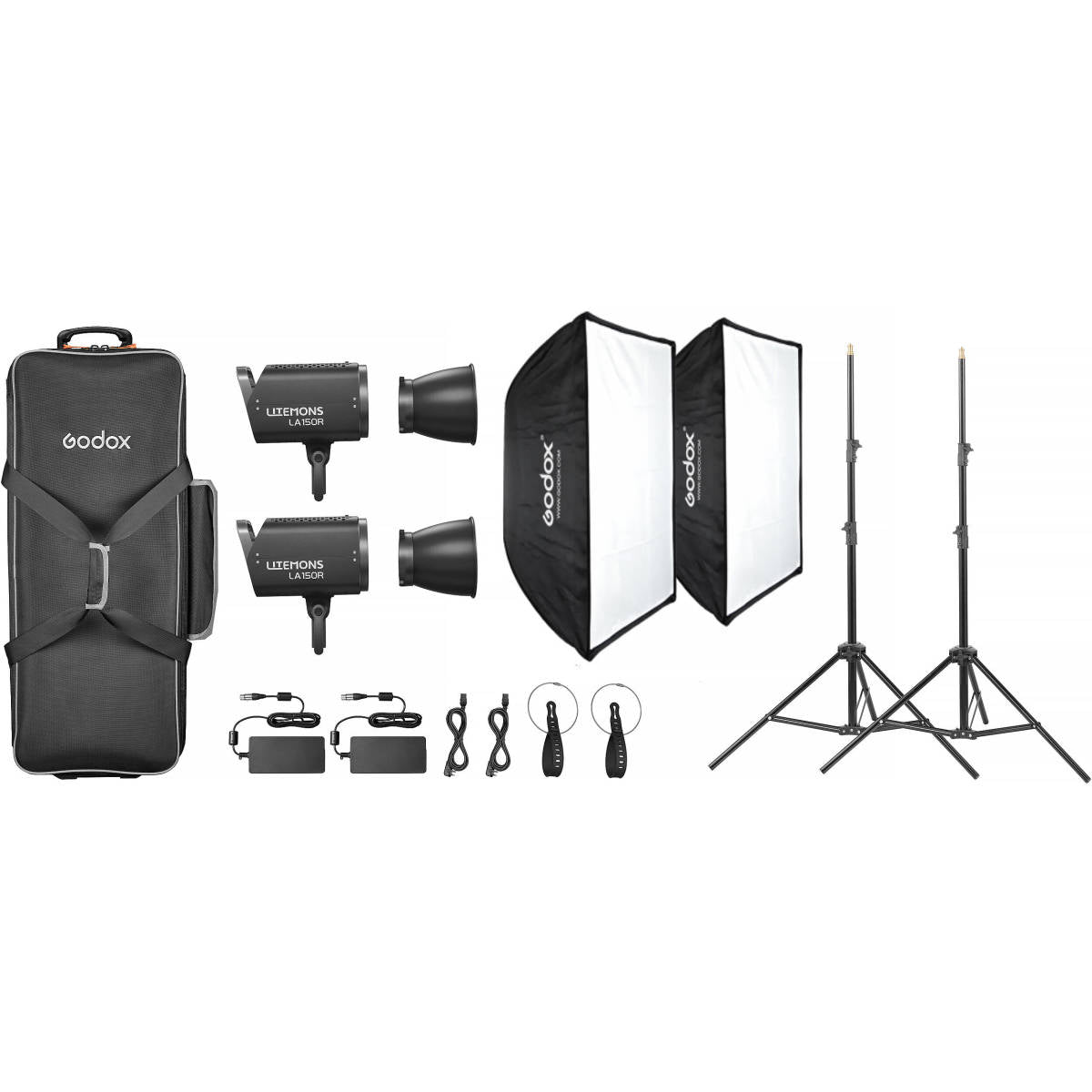 Godox Litemons LA150R RGB LED Light 2-Light Kit (Black Edition)