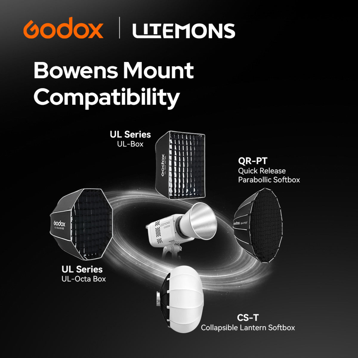 Godox Litemons 200W LED Daylight COB Light (Black)