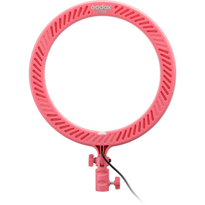 Godox LR160 Bi-Color LED Ring Light (Pink)
