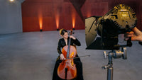 Astera QuikPunch Zoomable LED Fresnel with removable yoke and barndoors