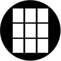 Rosco 78487 3x3 Fat Window Steel Gobo