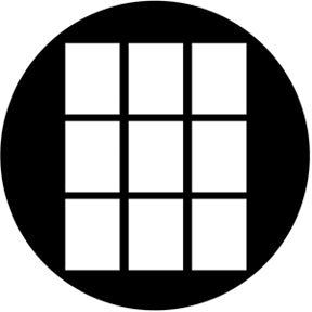 Rosco 78487 3x3 Fat Window Steel Gobo