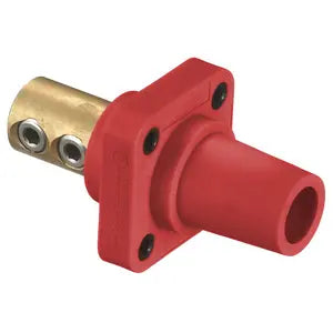 Hubbell Cam-Lok (HBLFRR) Panel Mount Double Set Screw - Female - Red