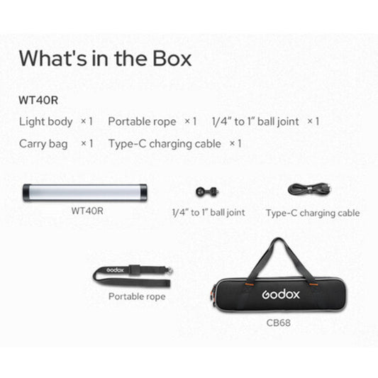 Godox WT40R RGB Waterproof Tube Light