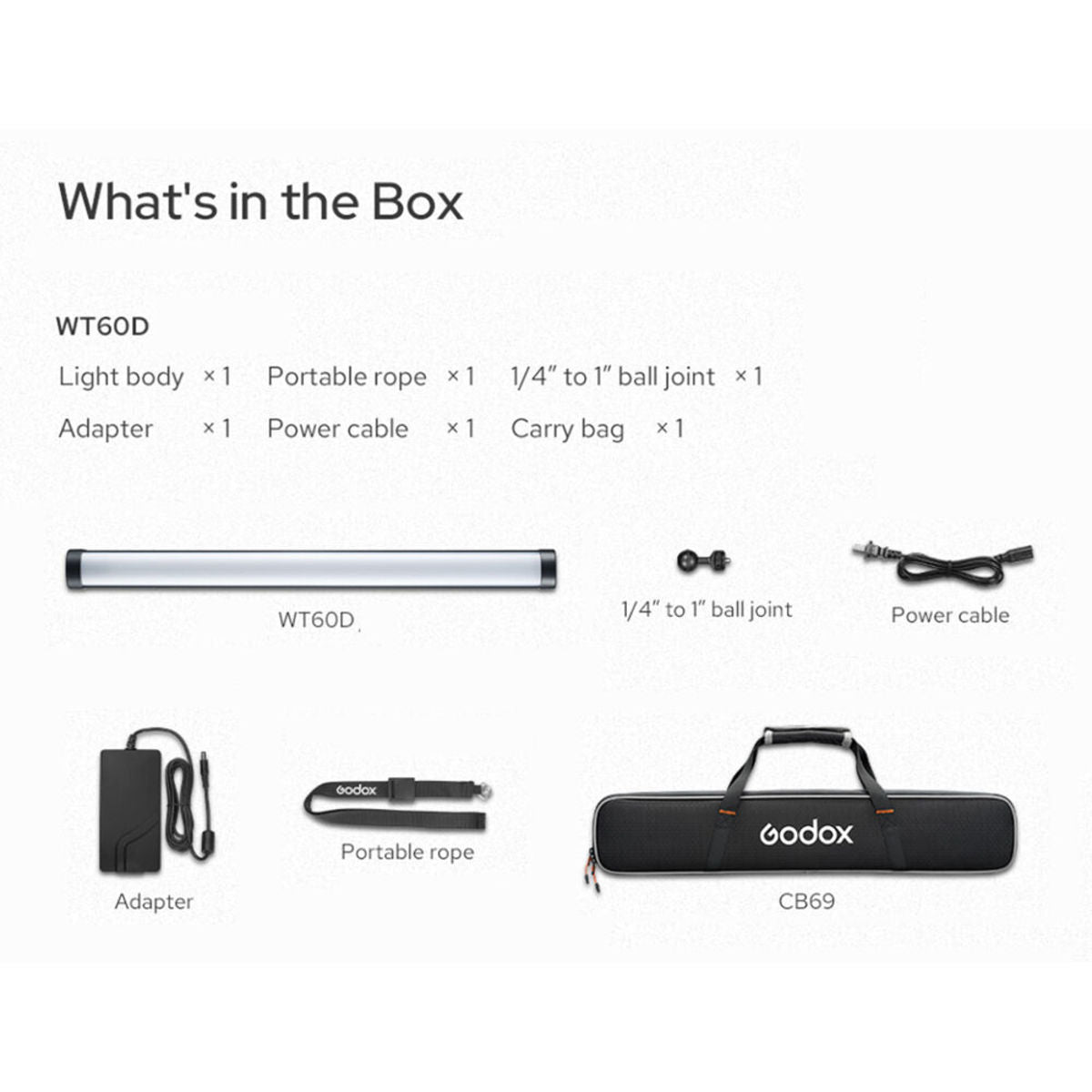 Godox WT60D Daylight Waterproof Tube Light
