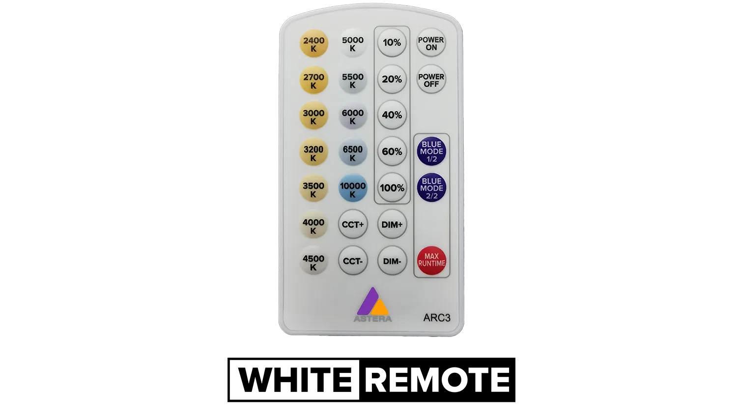 Astera ARC3 White Remote | Visions In Color