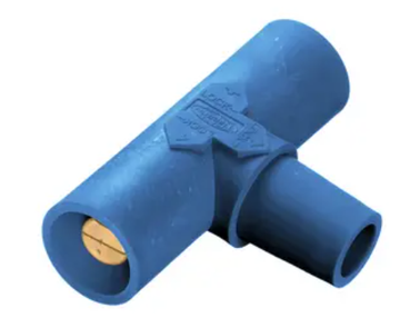 Hubbell (HBLPTBL) Cam-Lock Paralleling T (Female-Male-Male) Blue