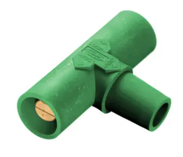 Hubbell (HBLPTGN) Cam-Lock Paralleling T (Female-Male-Male) Green