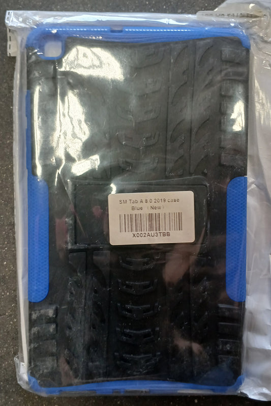 Black and Blue Heavy Duty Rugged Case with Kickstand for Samsung Galaxy Tab A 8"