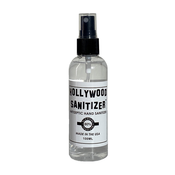 Hollywood Hand Sanitizer Spray Bottle (Liquid with 80% Alcohol)