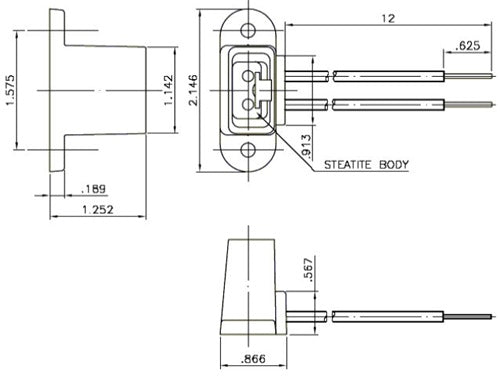 Mitronix GP22/12" (G9.5) Socket