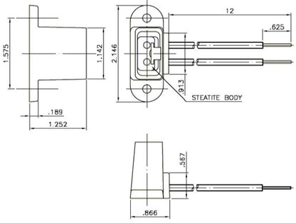 Mitronix GP22/12" (G9.5) Socket