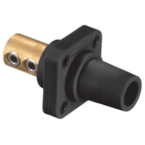 Hubbell Cam-Lok (HBLFRBK) Panel Mount Double Set Screw - Female - Black