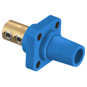 Hubbell Cam-Lok (HBLFRBL) Panel Mount Double Set Screw - Female - Blue