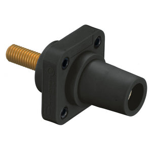 Hubbell Cam-Lok (HBLFRSBK) - Panel Mount Stud - Female - Black