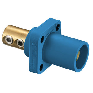 Hubbell Cam-Lok (HBLMRBL) Panel Mount Double Set Screw - Male - Blue