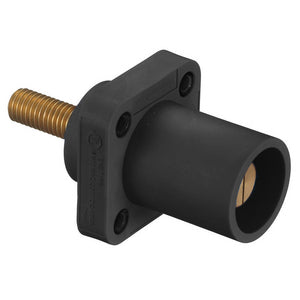 Hubbell Cam-Lok (HBLMRSBK) - Panel Mount Stud - Male - Black