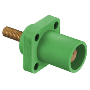 Hubbell Cam-Lok (HBLMRSGN) - Panel Mount Stud - Male - Green