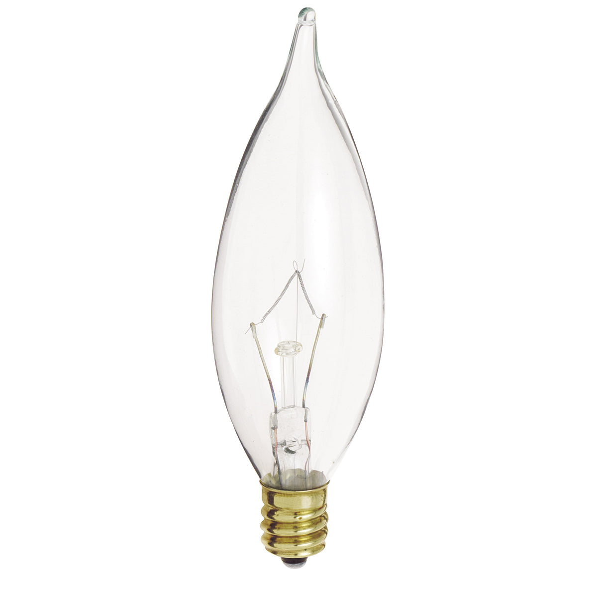 Satco A3662 - (Discontinued) 60W Clear CA10 Candelabra Screw