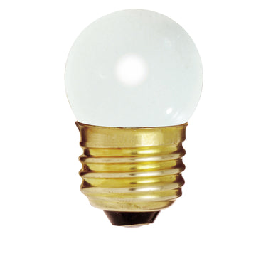 Satco S3607 - 7.5W Gloss White S11 E26 Medium Base